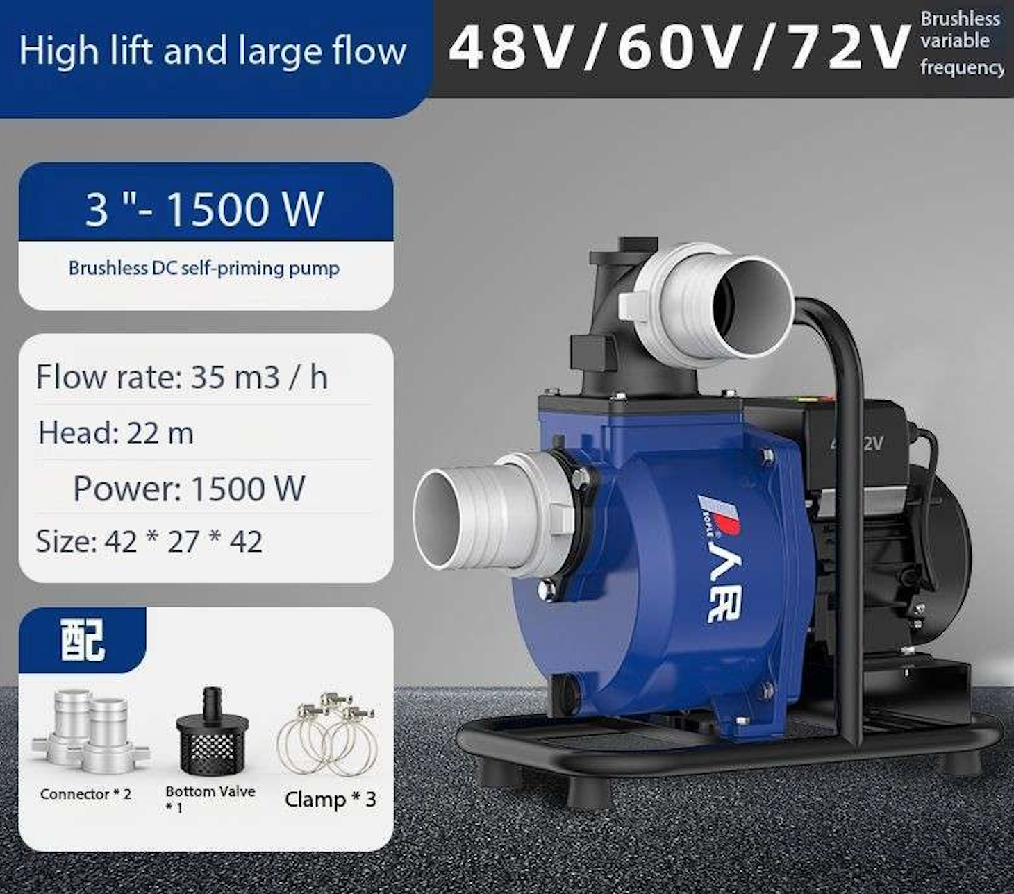 BATTERY WATER PUMP 12V 48V HIGH PRESSURE 